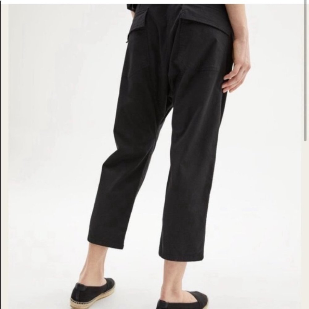 Nili Lotan Casablanca Drop Crotch Ankle Pants in Carbon-S - Picture 6 of 13
